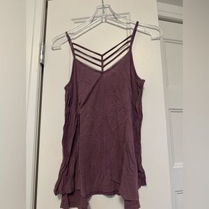 Express Plum Strappy V-Neck Camisole